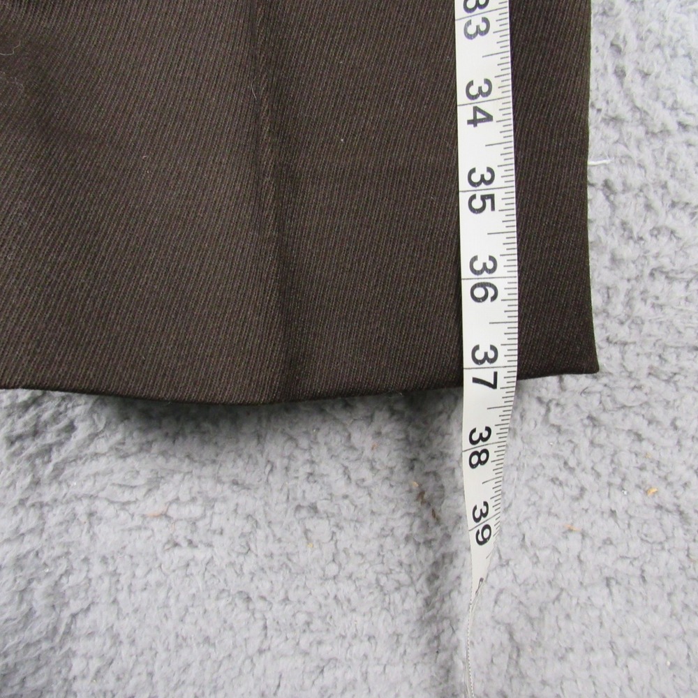 Tattersall Ltd Torino Mens Brown Wool Dress Pants Slacks Flat Front 31x27.5 - Picture 6 of 7